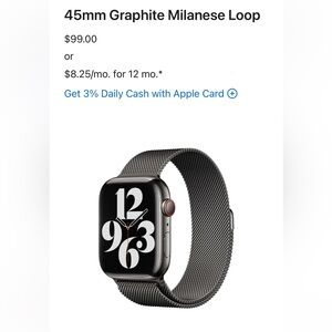 Apple Watch Magnetic Graphite Band